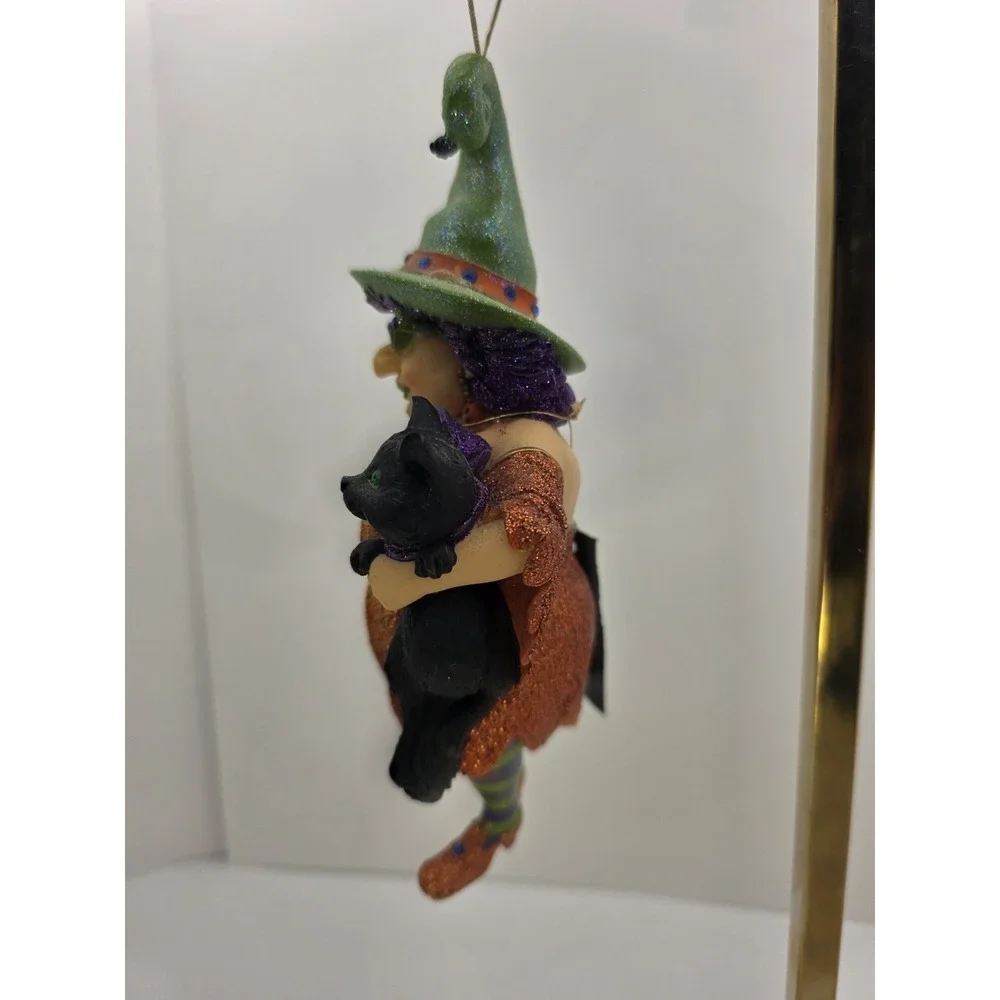 Studio 33 Halloween Witch Black CatPumpkin‎ Ornament Figurine Decor NWT